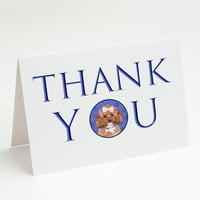 Poodle Toy Red благодаря ви поздравителни картички и пликове на