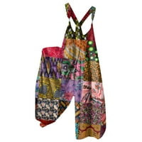 Улична Тенденция Ретро Мода Висока Талия Гащеризон Ваканция Дамски Панталони Многоцветен