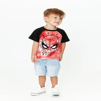 Тениска на Spiderman Toddler Boys, 2-опаковки, размери 12M-5T