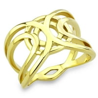 ТК-ИП Златен пръстен от неръждаема стомана без камък