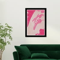 Уинууд студио принтове розови палми флорални и ботанически дървета платно Принт Розово Тъмно розово 13х19