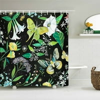 Водоустойчив цвете листа душ завеса за баня Завеси за баня 3д печат Полиестерен плат декор мулти-размер душ завеси