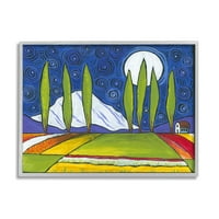 Ступел индустрии модерни земеделски култури абстрактни небе завихря модел Живопис сива рамка изкуство печат стена изкуство, дизайн от Бен Ман