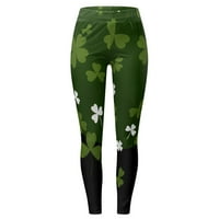 Симу клин за жени дамски превръзки Късмет зелени панталони печат клин панталони за йога бягане Пилатес Фитнес за тренировка бягане