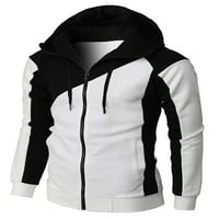 Binpure Men Clothes Comple Contrast Color Hoodies+плътно цветен панталон за теглене