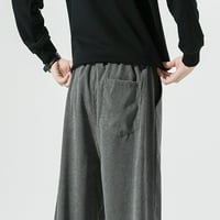 Мъже корпусни панталони еластични талии с теглене на харем панталони торбисти ежедневни хипи дълги панталони с джобове