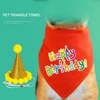 Shulemin Pet Sativa Bib, PET SCALF Супер мек полиестер Честит рожден ден тематична кученце слюнка лигавица декор за домашни любимци аксесоари