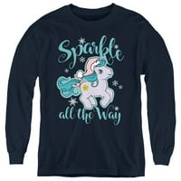 My Little Pony Retro - Sparkle докрай - младежки риза с дълъг ръкав - x -голяма
