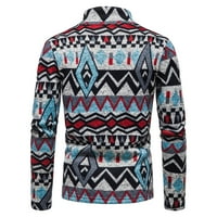 Етнически стил полу-цип Небрежен мъжки пуловер Пуловер Пуловер Плутва празничен разрешение