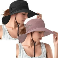 Zukuco ponytail sun кофа шапки за жени UV защита сгъваеми мрежи широк ръб туризъм плажен риболов Лято сафари