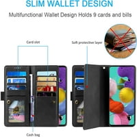 Калъф за портфейл за Samsung Galaxy S7, ретро карта с слотове с цип Zipper Pocket Case Pu кожа Магнитно затваряне Крита