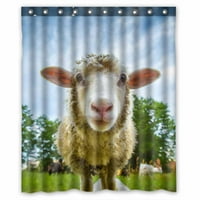 Овце, гледащи камерата водоустойчив полиестер плат за душ
