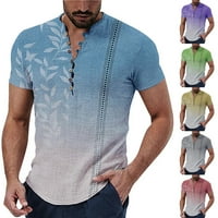 Мъжки риза Флорални щампи с къси ръкави облекло за облекло за улично облекло m-3xl