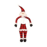 Декорации за Хелоуин Коледна прегръдка на Дядо Коледа Топър- коледно дърво Топър Санта Клаус Хюггер Хелоуин декор Нетъчен плат стоманен тел червено