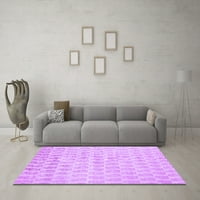 Ahgly Company Indoor Rectangle Solid Purple Modern Area Rugs, 8 '12'