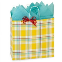 Pack, Sunshine Plaid Paper Topports Park, Vogue 16x6x12 За парти, празници и събития, направени в САЩ