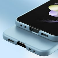 Fongwan съвместим с Samsung Galaxy Z Flip Magnetic Case Ultra Thin Shockproof Protective Case-White
