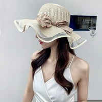 Хонран жени шапка за слънце широка периферия Слънцезащитни пере Приятелски към кожата плаж шапка за лятото