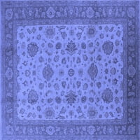 Ahgly Company Indoor Square Oriental Blue Industrial Area Rugs, 6 'квадрат