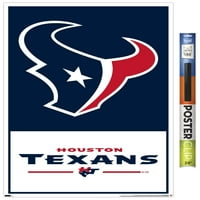 Хюстън Тексанс - Плакат С Лого, 22.375 34