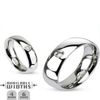 Неговият и нейният комплект за сватбен пръстен от неръждаема стомана и мъжката класическа група женски размер мъжки размер 13